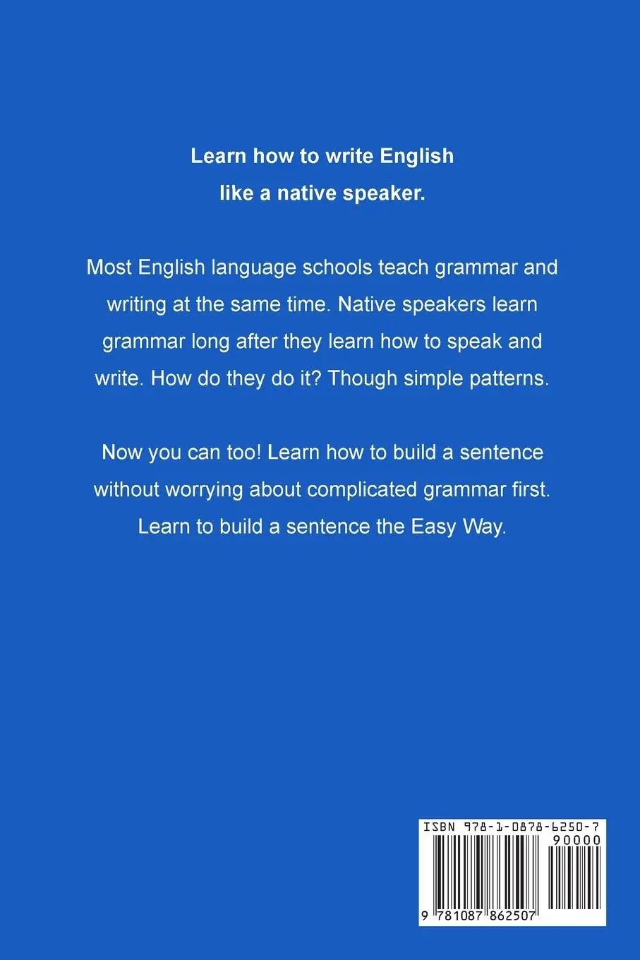 Rückseite: 9781087862507 | Let's Build a Sentence the Easy Way | 50 Most Common English Verbs