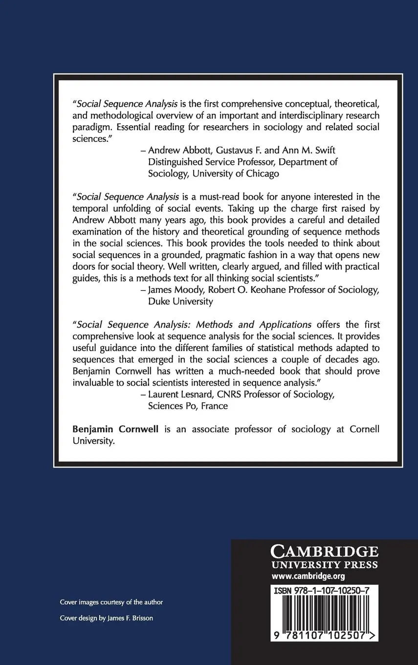 Rückseite: 9781107102507 | Social Sequence Analysis | Benjamin Cornwell | Buch | Englisch | 2016