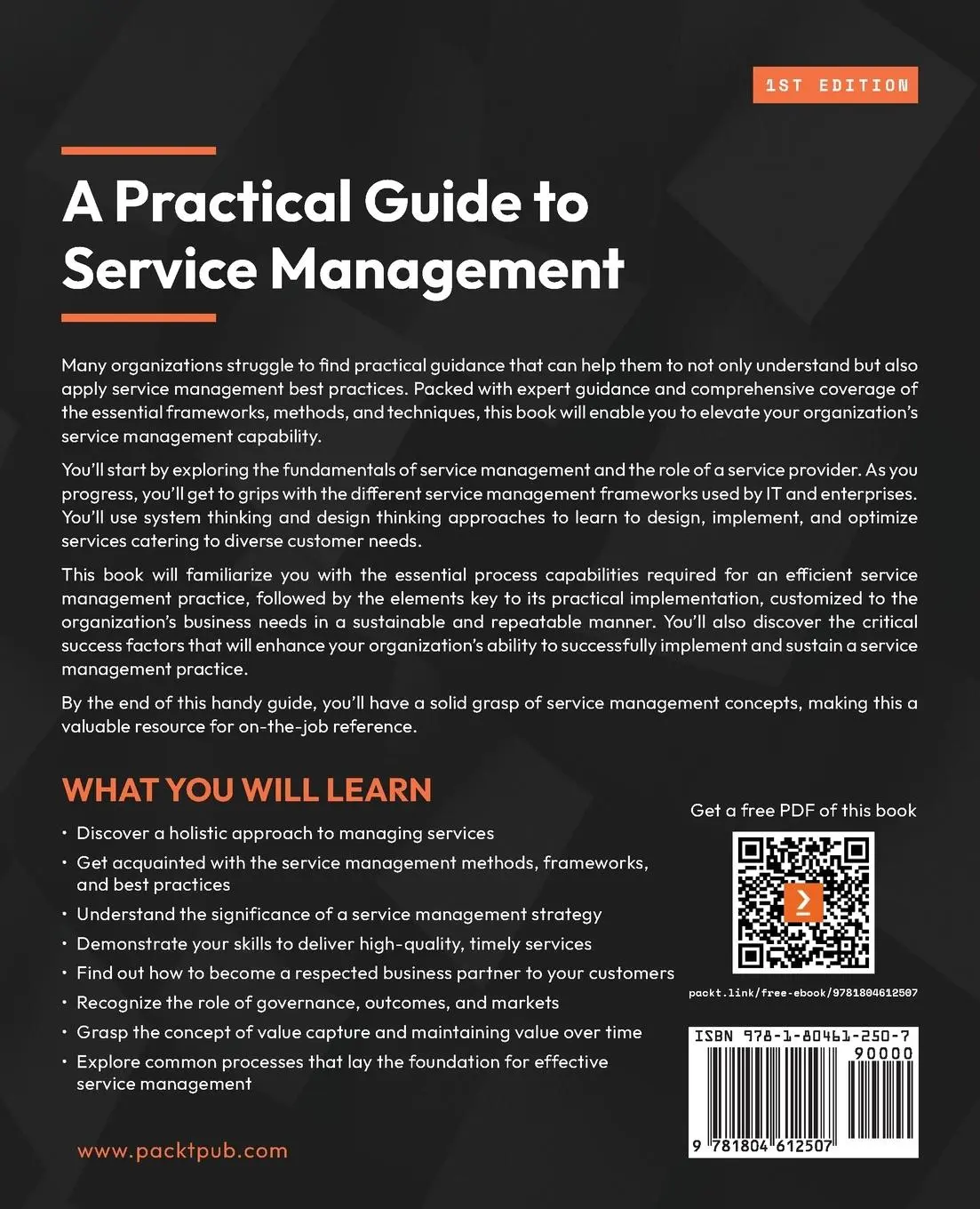 Rückseite: 9781804612507 | A Practical Guide to Service Management | Keith D. Sutherland (u. a.)