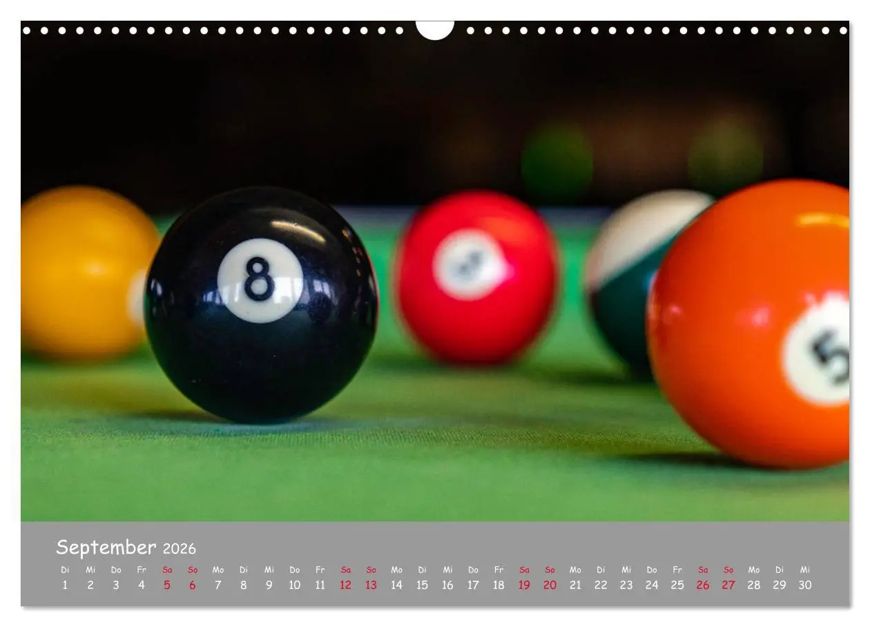 Bild: 9783457782507 | Freizeit Billard - Queue, Kugeln, Kreide und Tisch (Wandkalender...