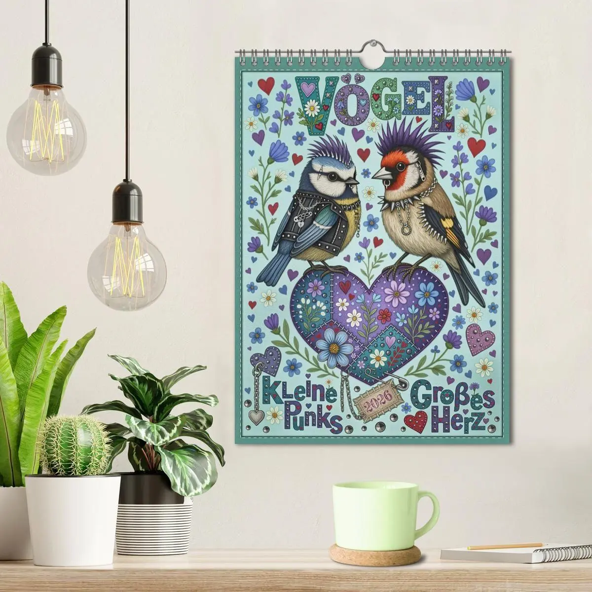 Bild: 9783516702507 | Vögel. Kleine Punks. Großes Herz. (Wandkalender 2026 DIN A4 hoch),...