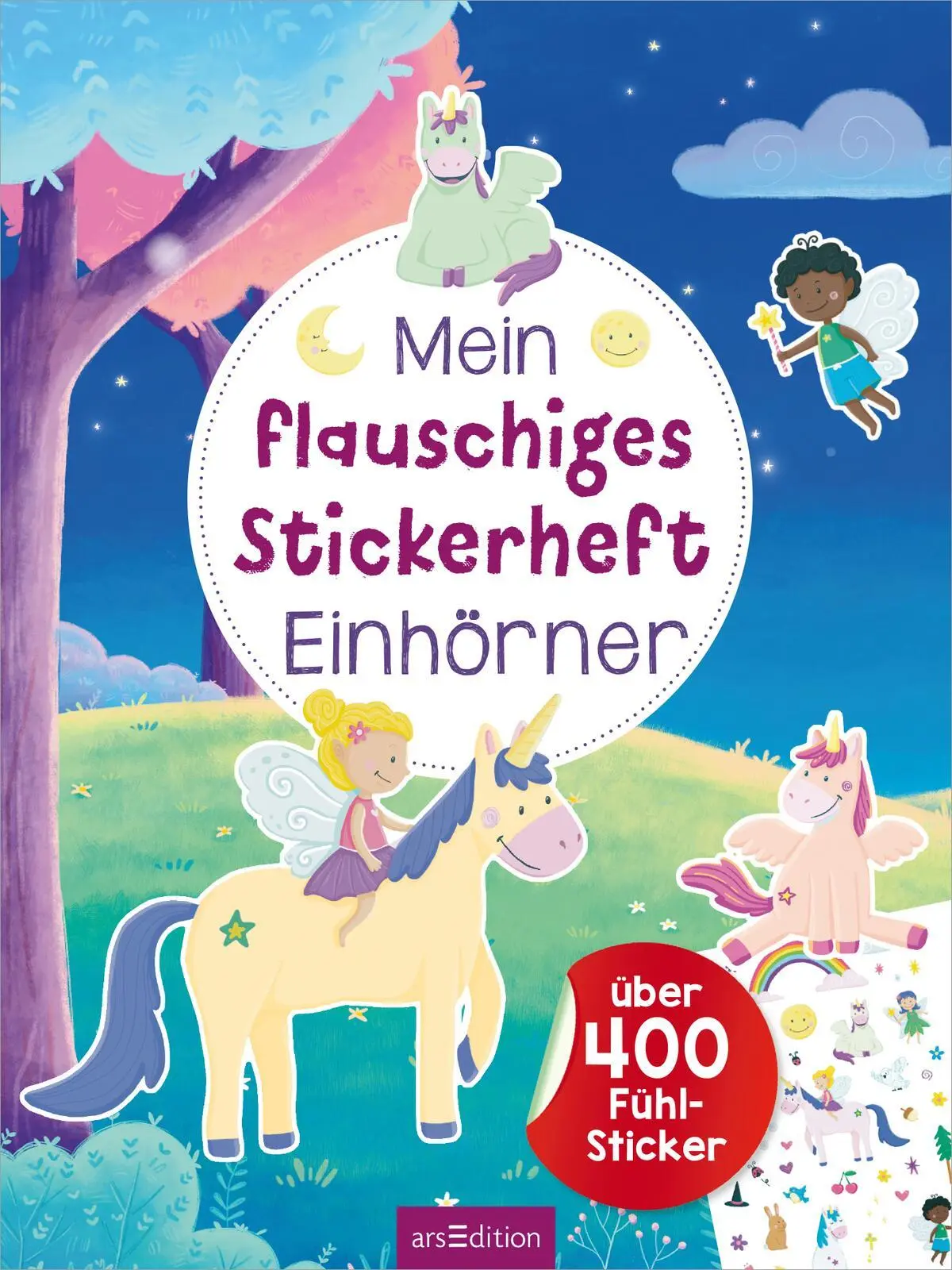 Bild: 9783845862507 | Mein flauschiges Stickerheft - Einhörner | Über 400 Fühl-Sticker