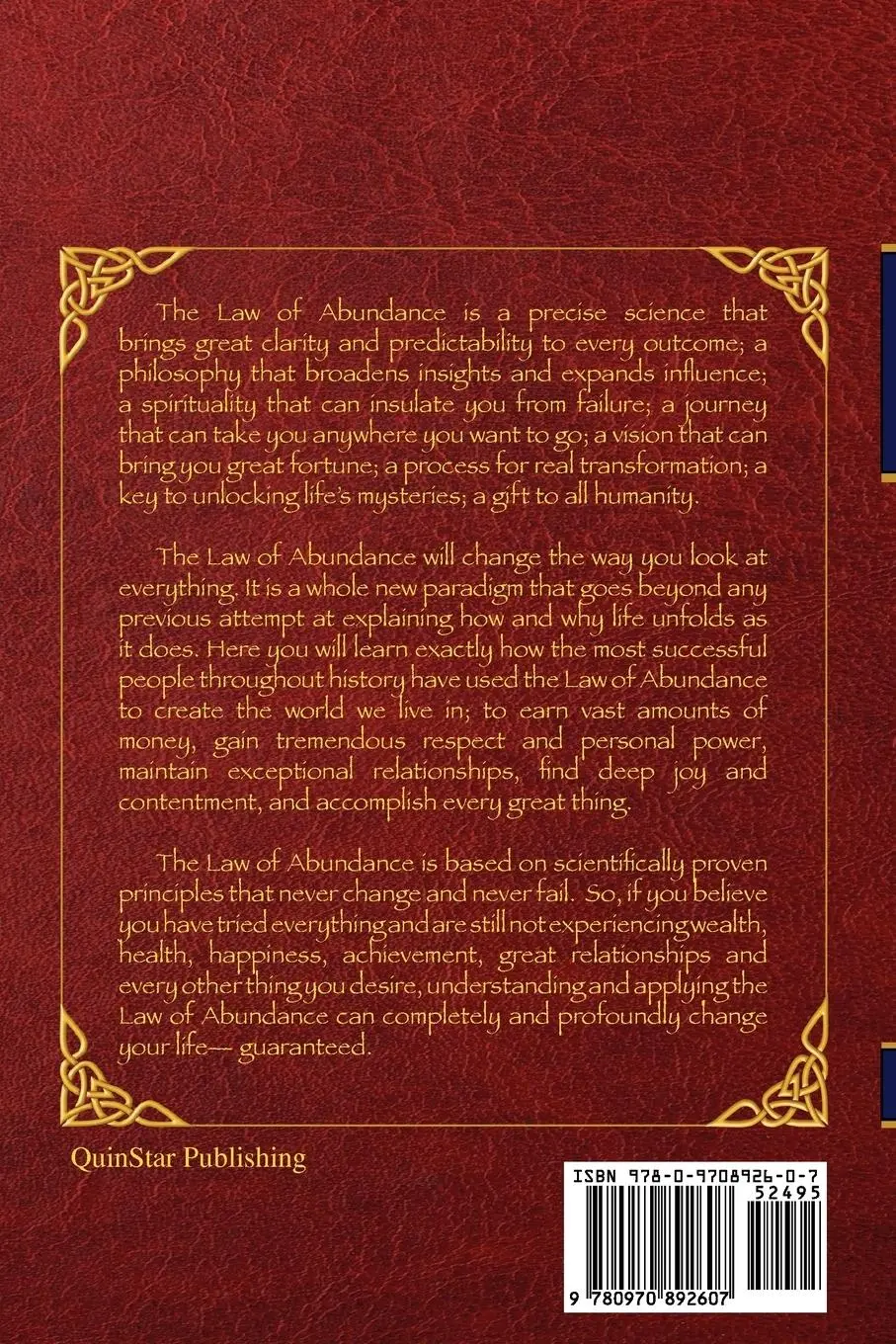 Rückseite: 9780970892607 | The Law of Abundance | S. D. Buffington | Taschenbuch | Englisch