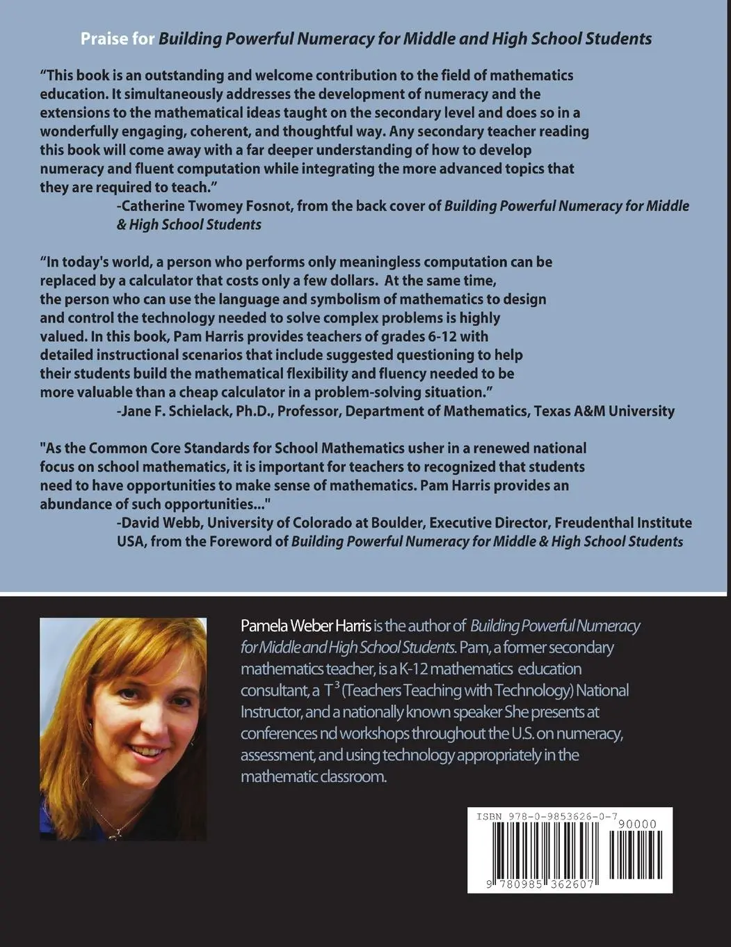 Rückseite: 9780985362607 | Building Powerful Numeracy | Facilitator's Guide | Pamela Harris
