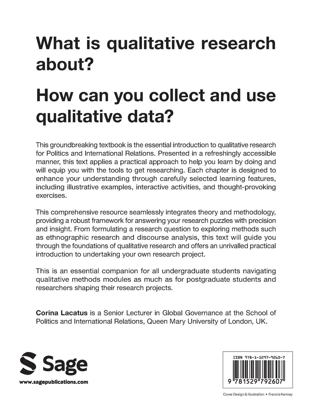 Rückseite: 9781529792607 | Qualitative Research in Politics and International Relations | Lacatus