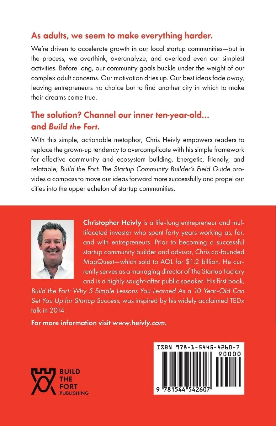 Rückseite: 9781544542607 | Build the Fort | The Startup Community Builder's Field Guide | Heivly