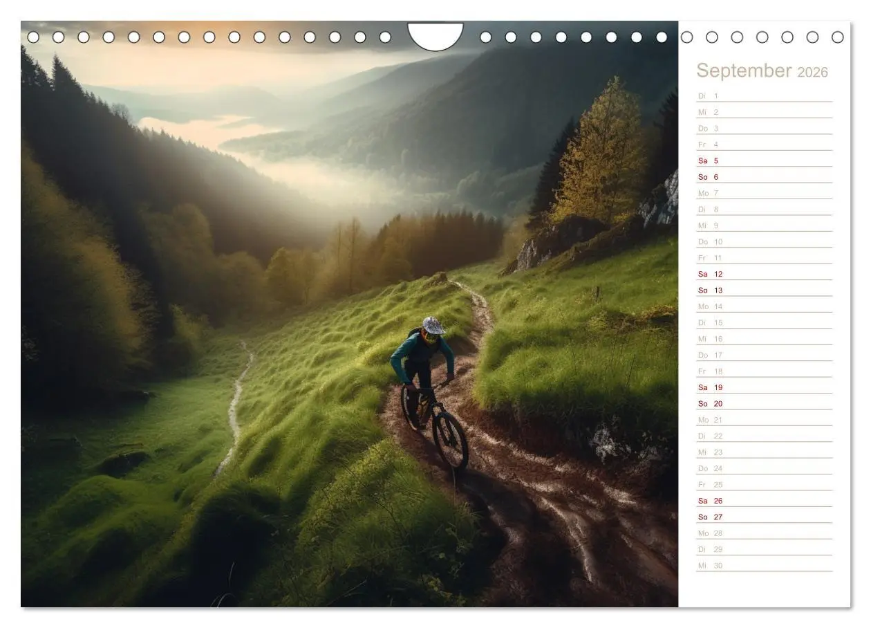 Bild: 9783457532607 | Mit dem Mountainbike durch die Welt (Wandkalender 2026 DIN A4...