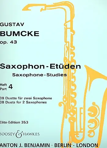 Cover: 9790221102607 | Saxophon Etudes 4 Op.43 | G. Bumcke | Buch | EAN 9790221102607