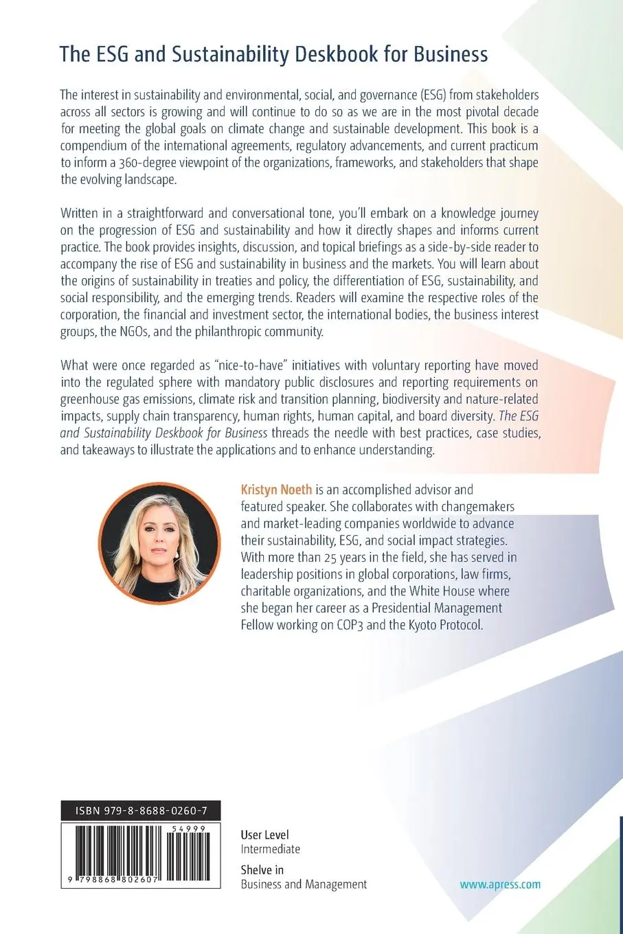 Rückseite: 9798868802607 | The ESG and Sustainability Deskbook for Business | Kristyn Noeth