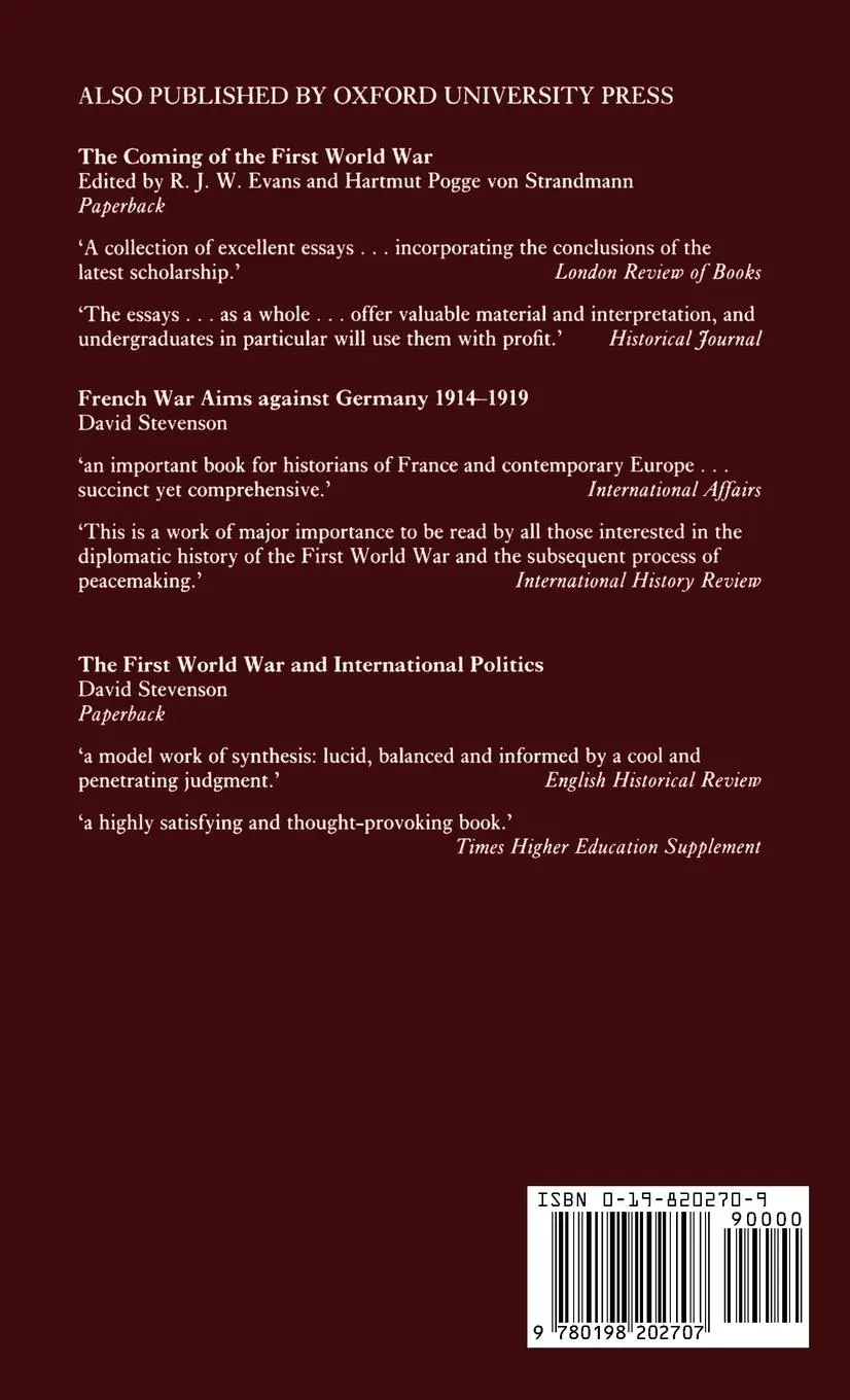 Rückseite: 9780198202707 | The French Foreign Office and the Origins of the First World War,...