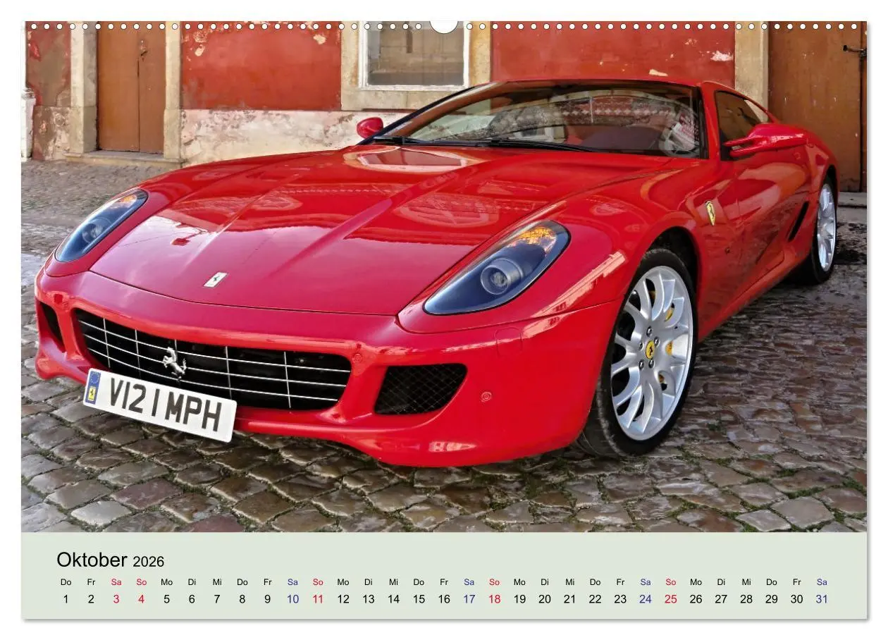 Bild: 9783457522707 | Traumautos in Rot (Wandkalender 2026 DIN A2 quer), CALVENDO...