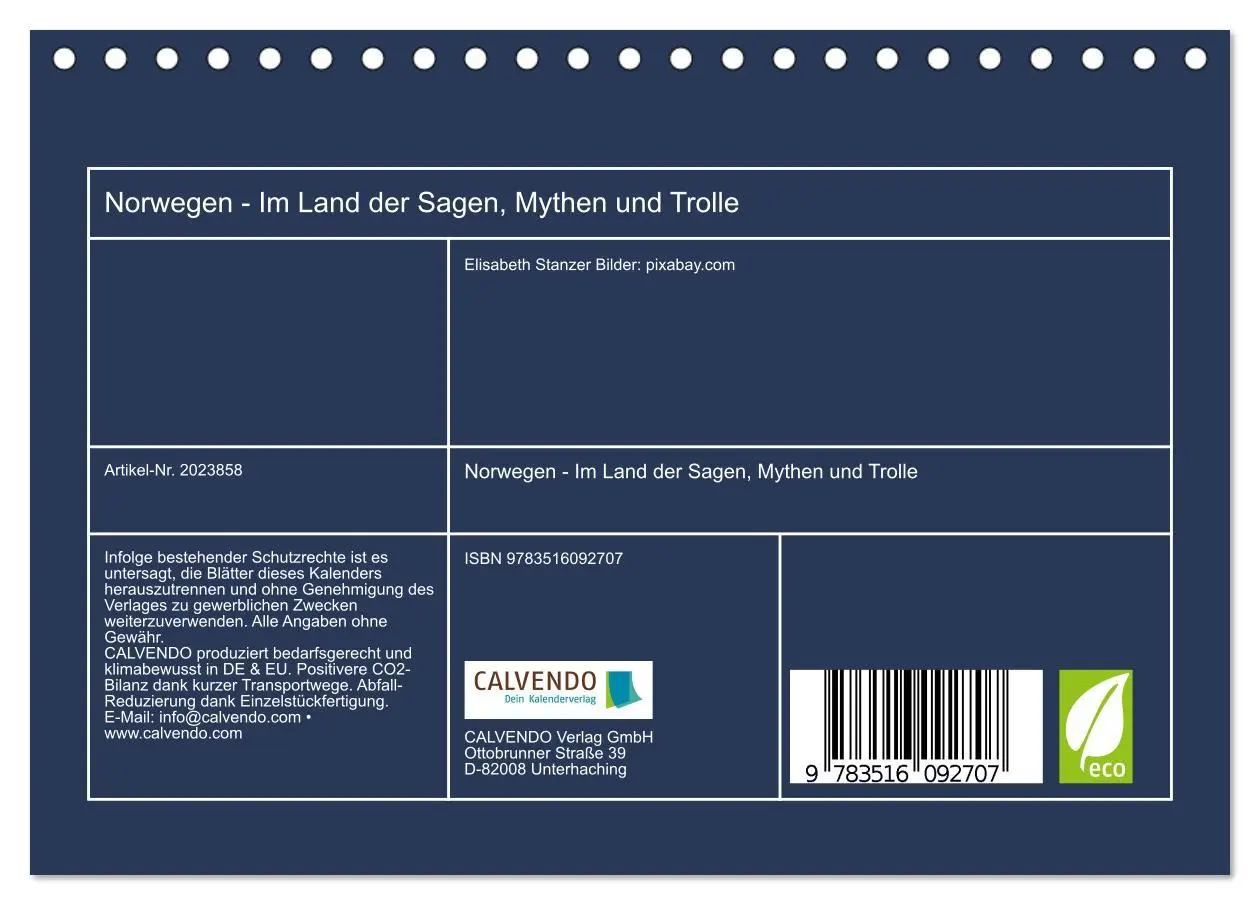 Bild: 9783516092707 | Norwegen - Im Land der Sagen, Mythen und Trolle (Tischkalender 2026...