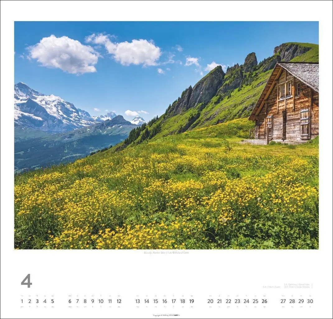 Bild: 9783839902707 | Schweiz Kalender 2026 - Schönste Landschaften und Ansichten | Kalender