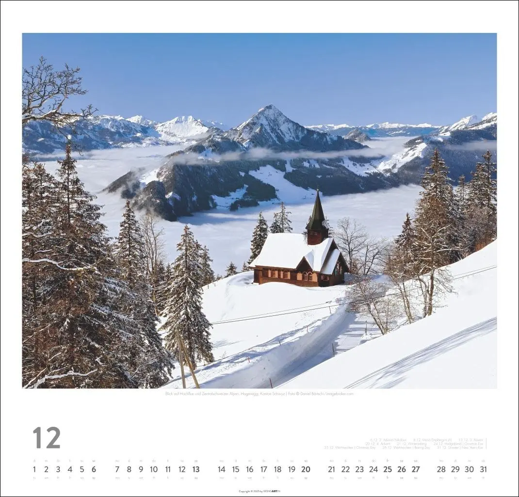 Bild: 9783839902707 | Schweiz Kalender 2026 - Schönste Landschaften und Ansichten | Kalender