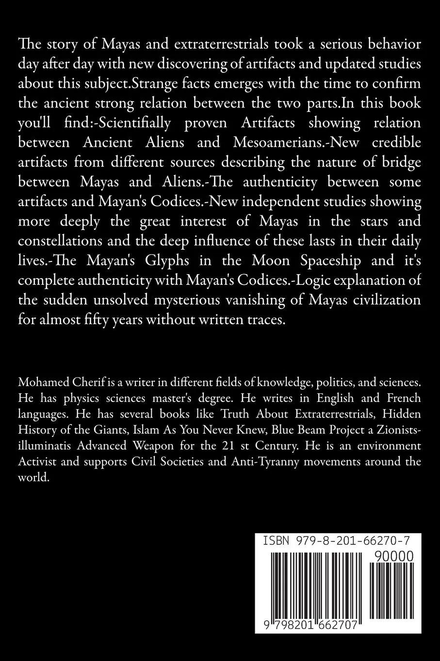Rückseite: 9798201662707 | Mayas &amp; Aliens | Mohamed Cherif | Taschenbuch | Englisch | 2022