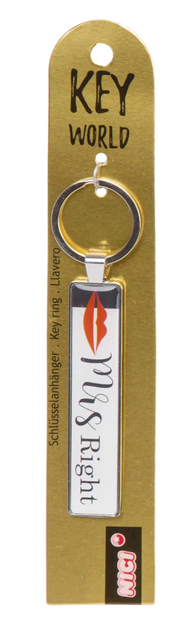 Cover: 4012390462807 | Nici 46280 Schlüsselanhänger metall Mrs. Right | Key World Concept