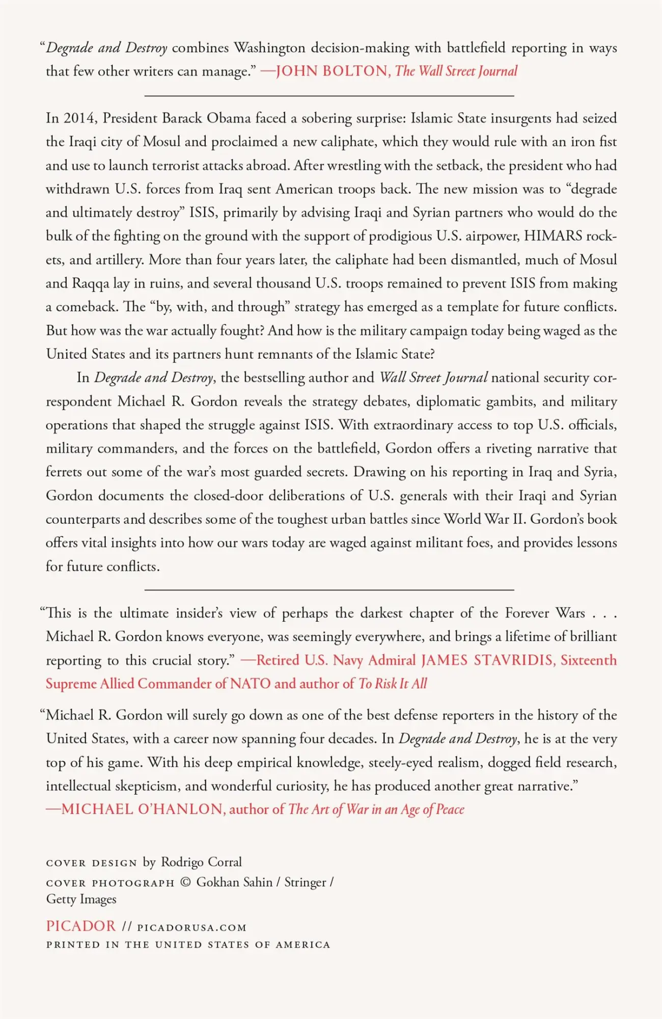 Rückseite: 9781250872807 | Degrade and Destroy | Michael R Gordon | Taschenbuch | Englisch | 2023