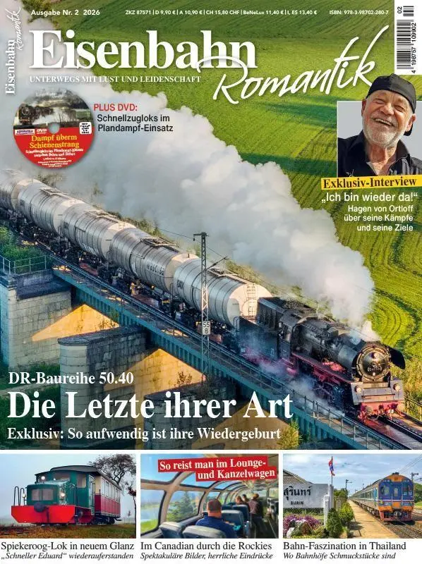 Cover: 9783987022807 | Wiedergeburt der DR-Baureihe 50.40 | Eisenbahn Romantik 2/2026 | 2026