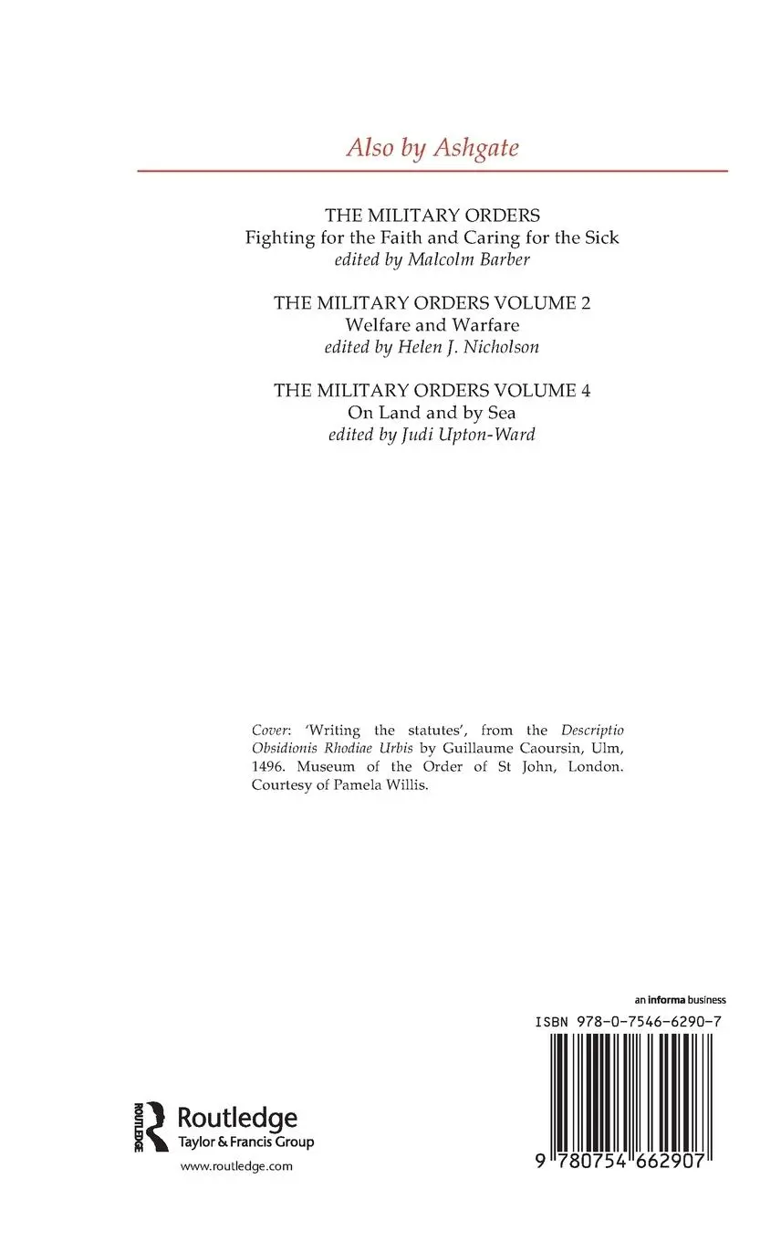 Rückseite: 9780754662907 | The Military Orders Volume III | History and Heritage | Mallia-Milanes