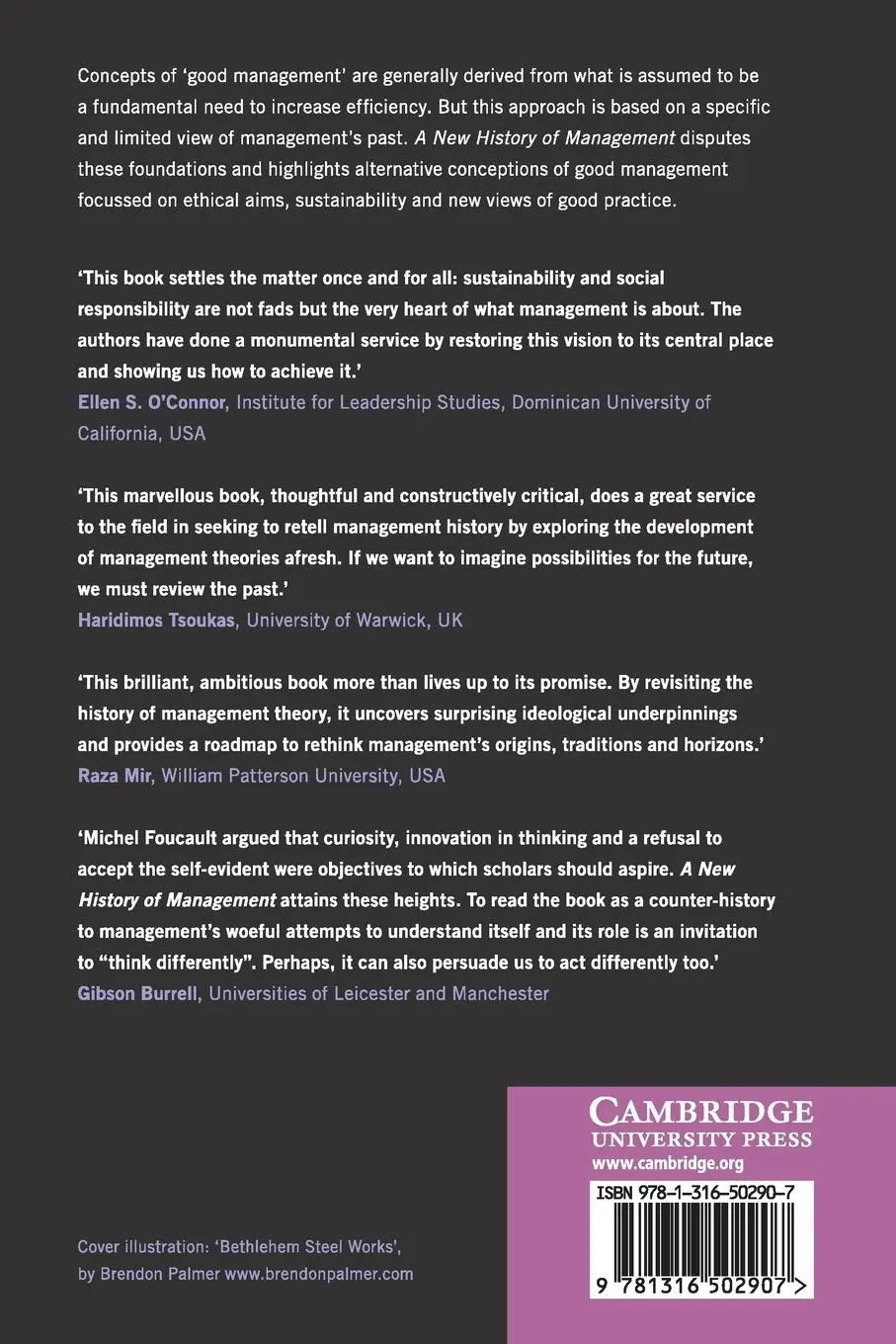 Rückseite: 9781316502907 | A New History of Management | Stephen Cummings (u. a.) | Taschenbuch