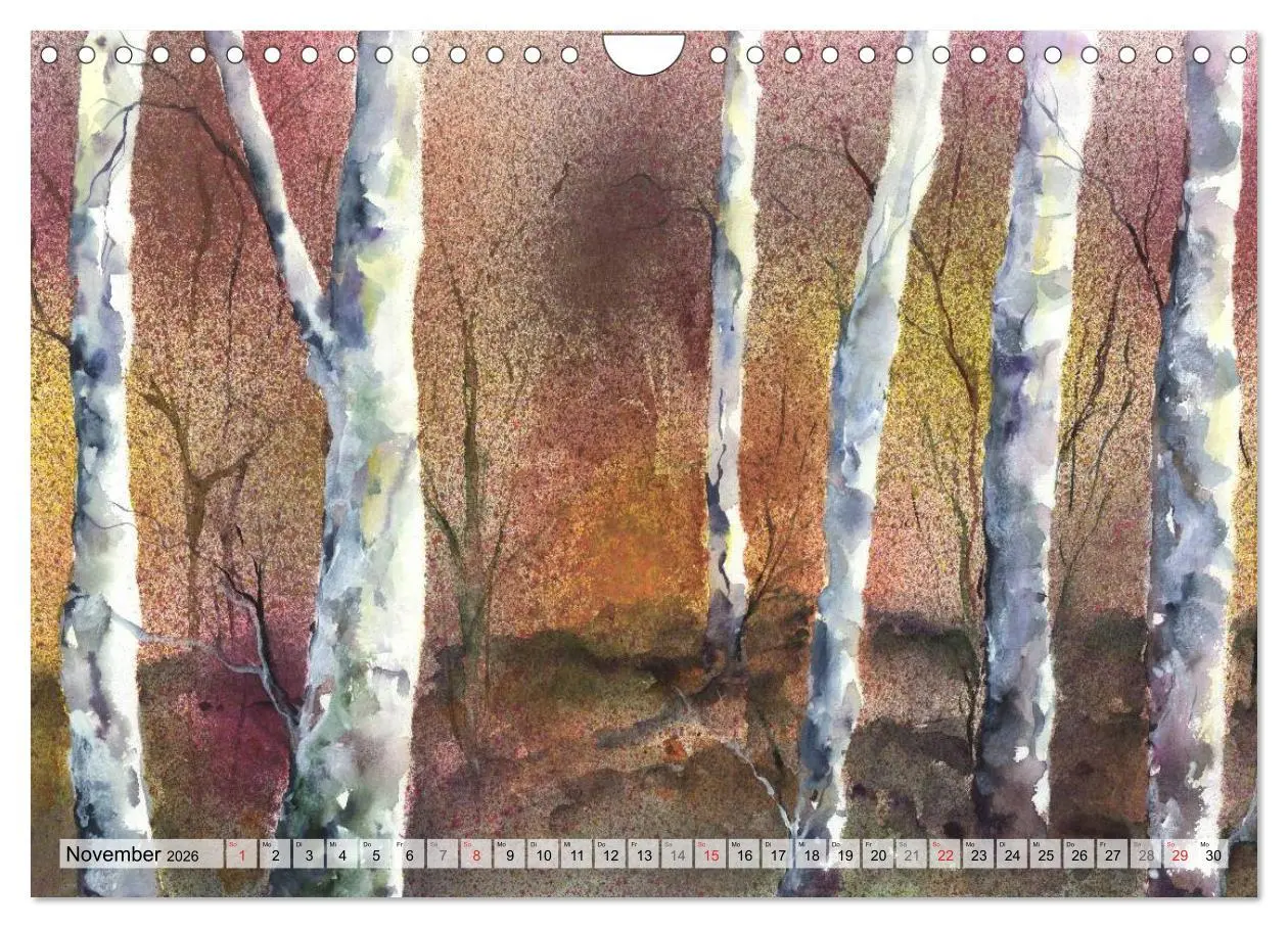 Bild: 9783516072907 | Jahreszeiten Aquarelle (Wandkalender 2026 DIN A4 quer), CALVENDO...