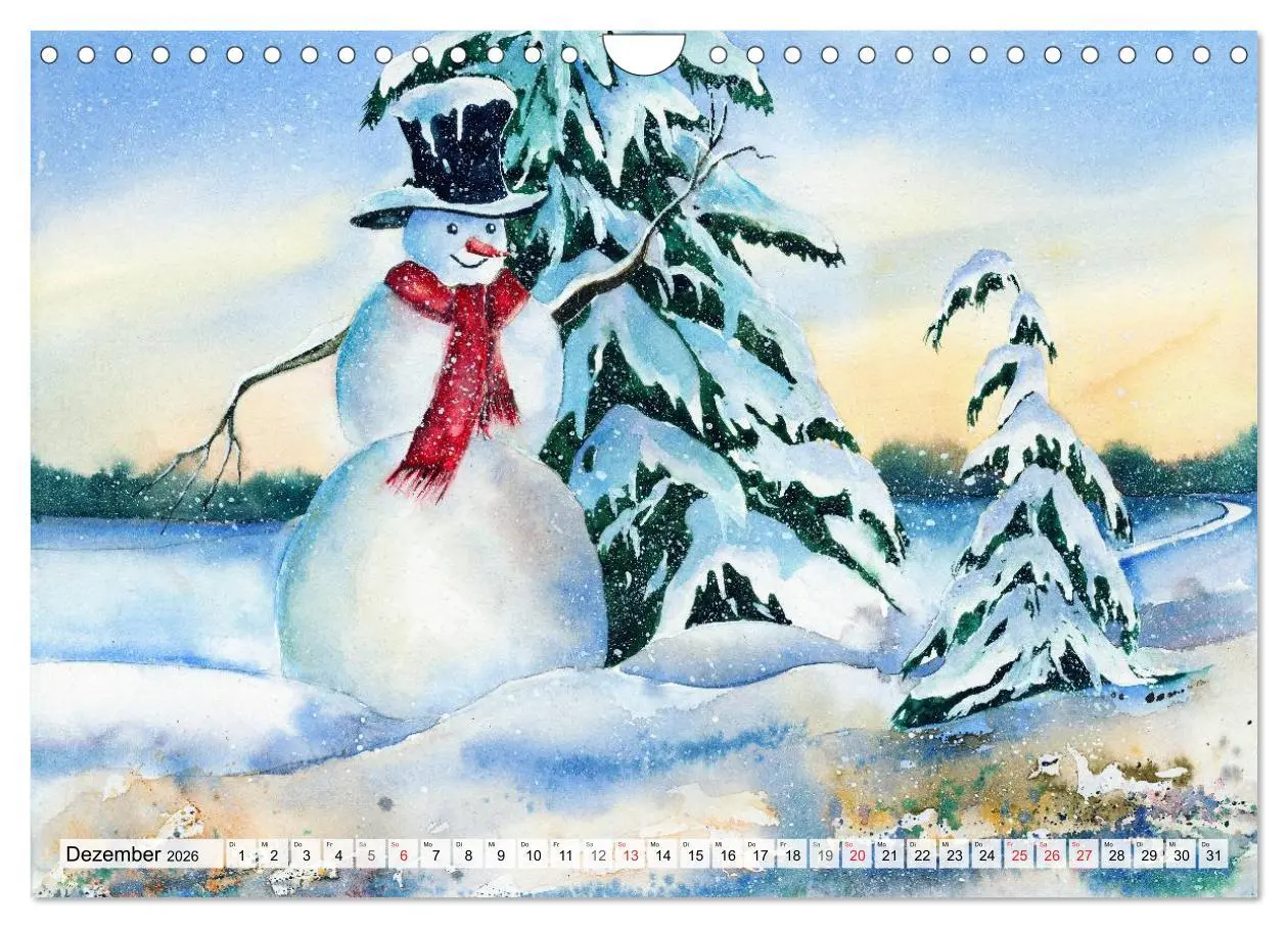 Bild: 9783516072907 | Jahreszeiten Aquarelle (Wandkalender 2026 DIN A4 quer), CALVENDO...