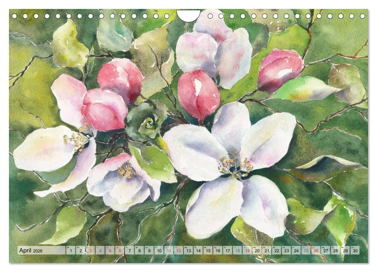 Bild: 9783516072907 | Jahreszeiten Aquarelle (Wandkalender 2026 DIN A4 quer), CALVENDO...