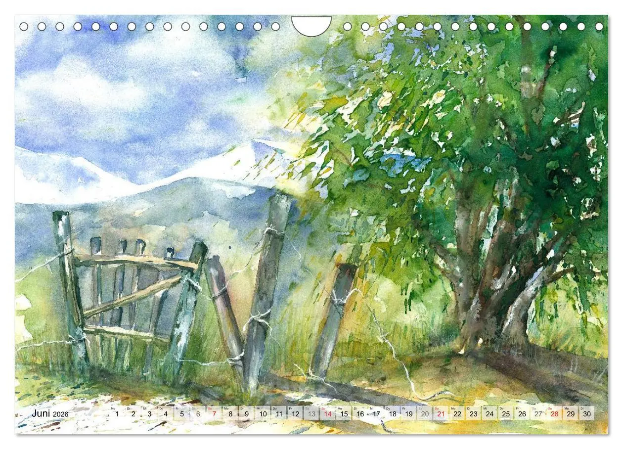Bild: 9783516072907 | Jahreszeiten Aquarelle (Wandkalender 2026 DIN A4 quer), CALVENDO...
