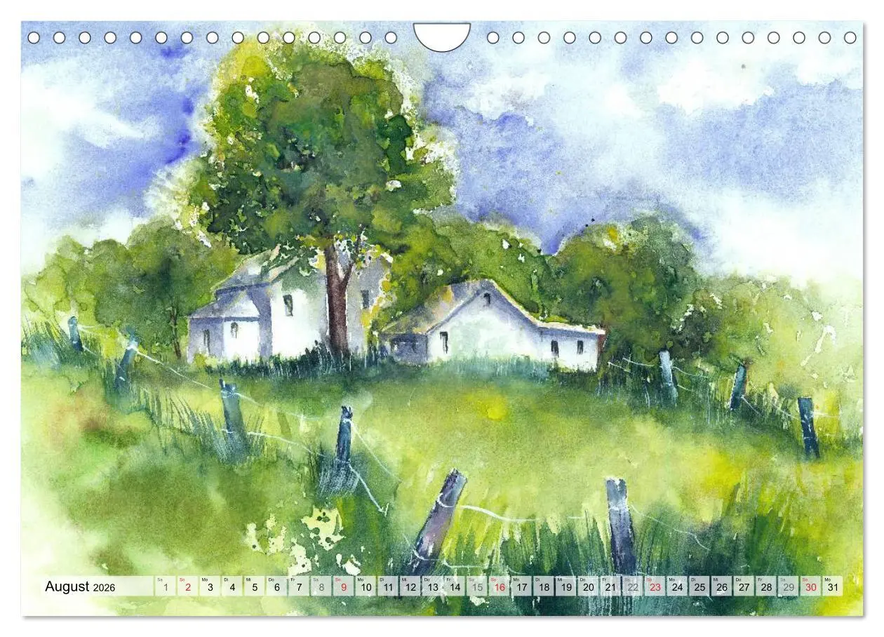 Bild: 9783516072907 | Jahreszeiten Aquarelle (Wandkalender 2026 DIN A4 quer), CALVENDO...