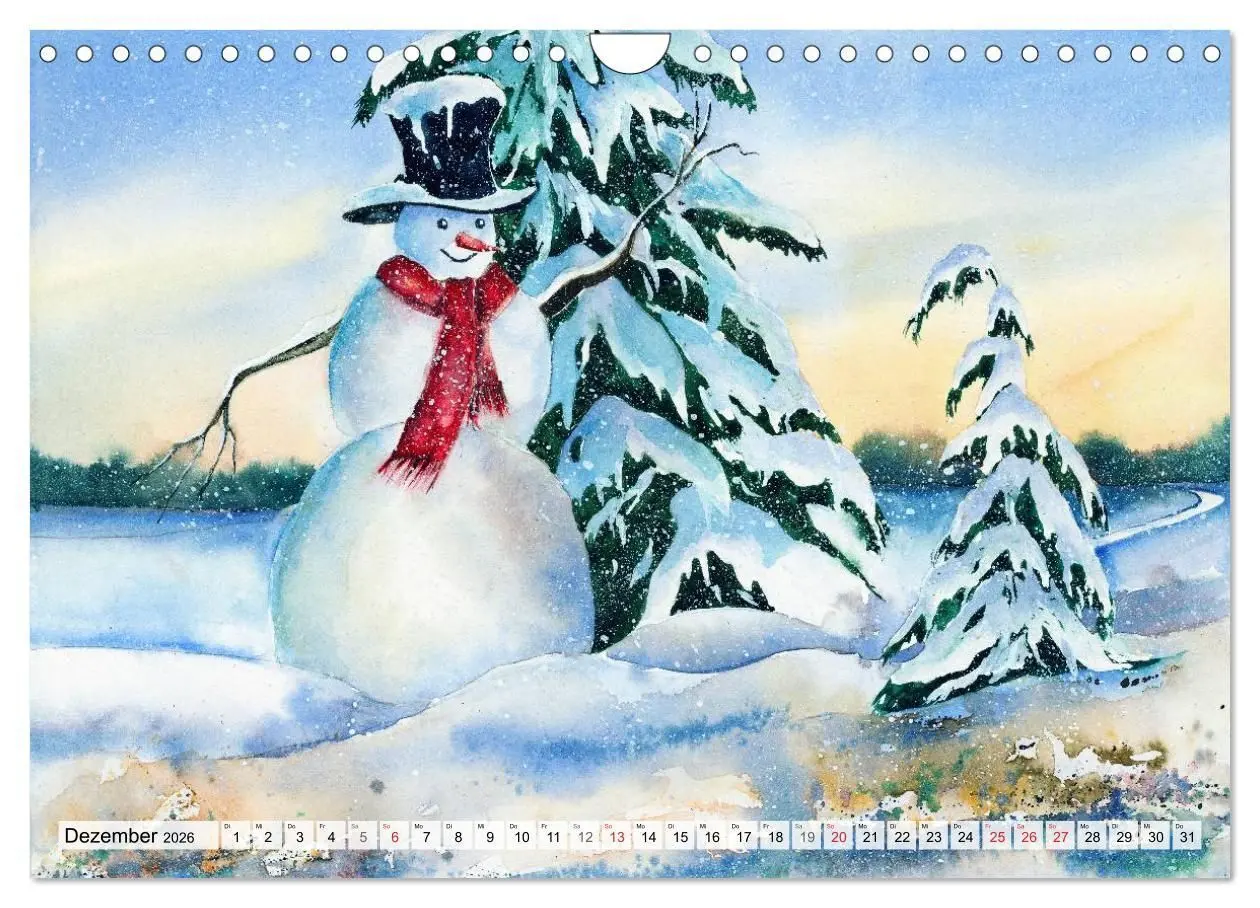 Bild: 9783516072907 | Jahreszeiten Aquarelle (Wandkalender 2026 DIN A4 quer), CALVENDO...