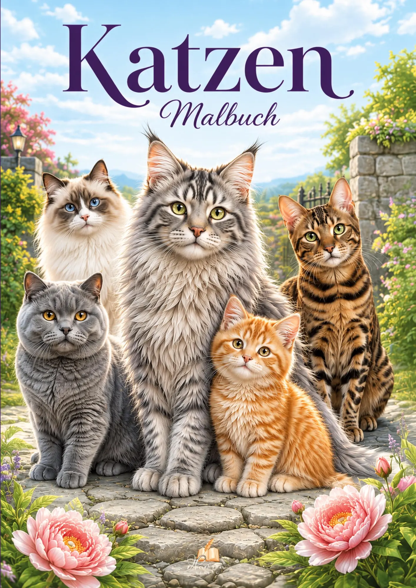Cover: 9783986572907 | Katzen Malbuch für Kinder ab 8 Jahren und Erwachsene mit 50...