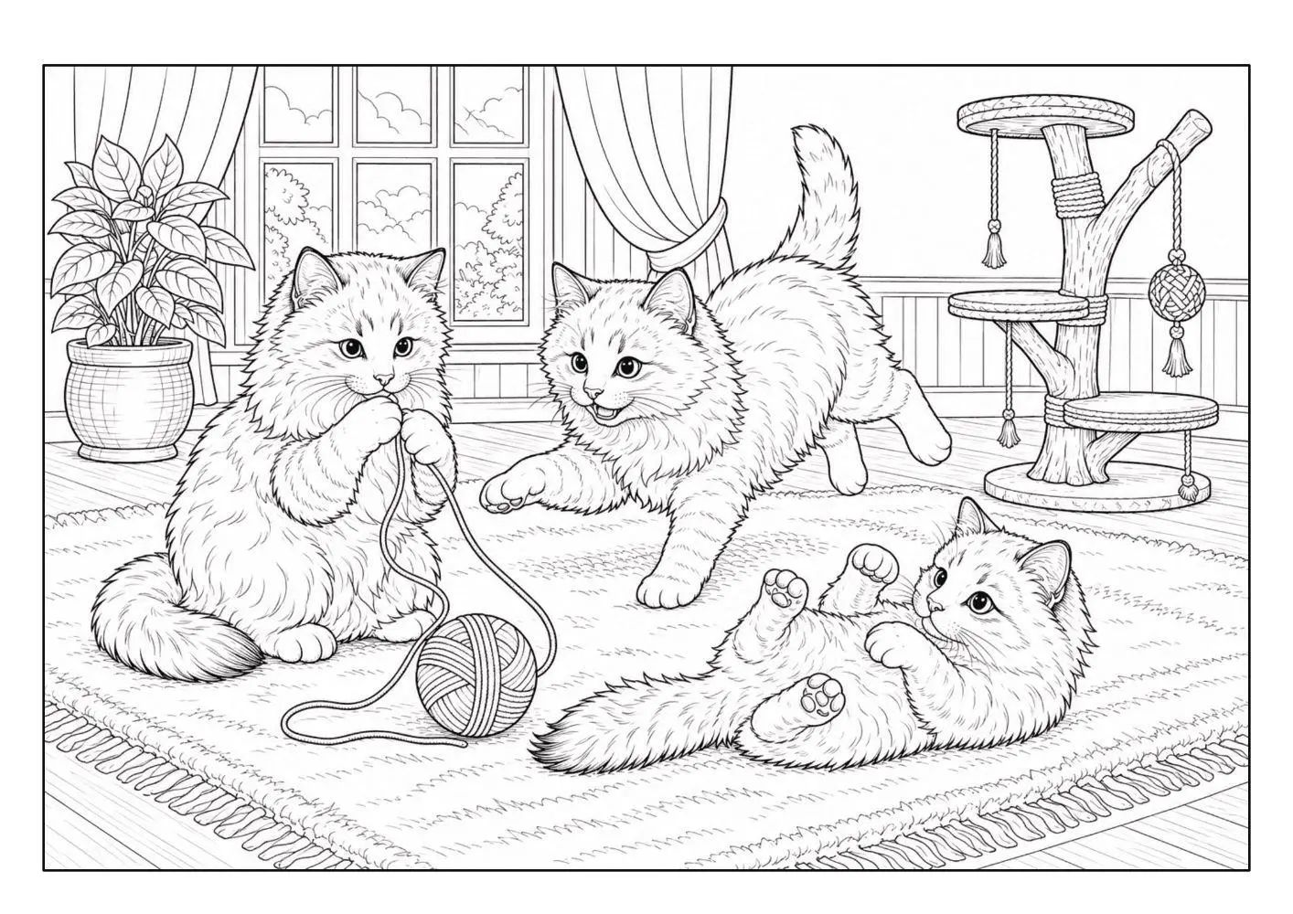 Bild: 9783986572907 | Katzen Malbuch für Kinder ab 8 Jahren und Erwachsene mit 50...
