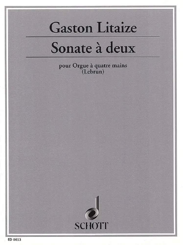Cover: 9790001082907 | Sonate A Deux | Gaston Litaize | Buch | Schott Music