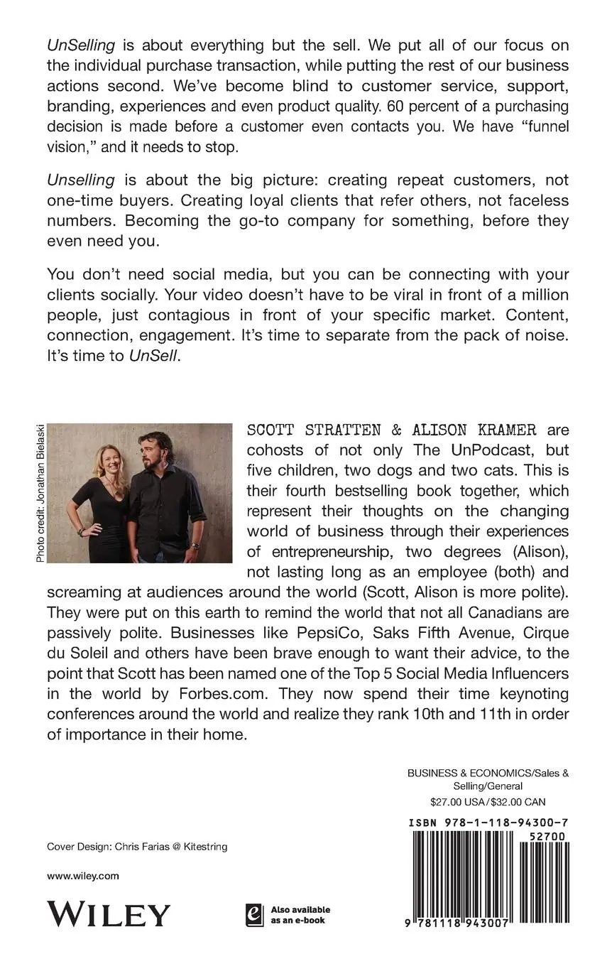 Rückseite: 9781118943007 | Unselling | The New Customer Experience | Scott Stratten (u. a.)