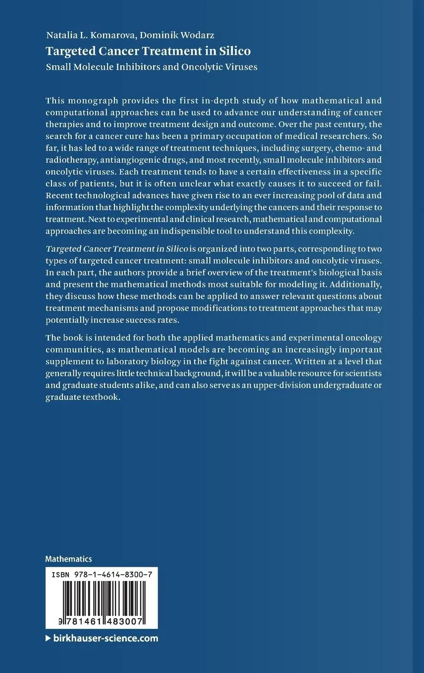 Rückseite: 9781461483007 | Targeted Cancer Treatment in Silico | Dominik Wodarz (u. a.) | Buch