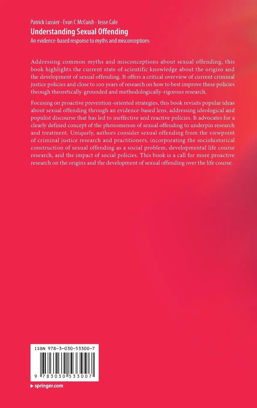 Rückseite: 9783030533007 | Understanding Sexual Offending | Patrick Lussier (u. a.) | Buch | xiv
