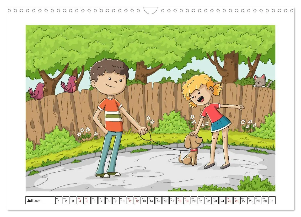 Bild: 9783457703007 | Der bunte Kinderkalender (Wandkalender 2026 DIN A3 quer), CALVENDO...