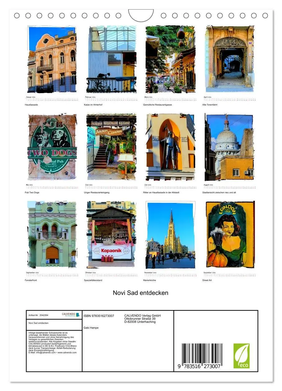 Bild: 9783516273007 | Novi Sad entdecken (Wandkalender 2026 DIN A4 hoch), CALVENDO...