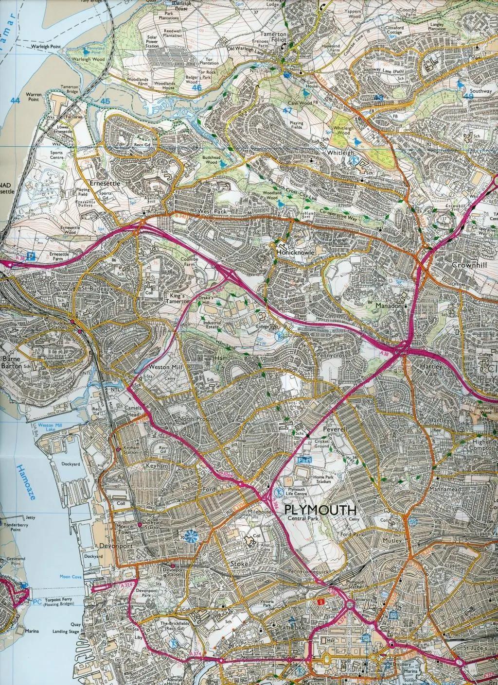 Bild: 9780319243107 | Lower Tamar Valley and Plymouth | Ordnance Survey | (Land-)Karte