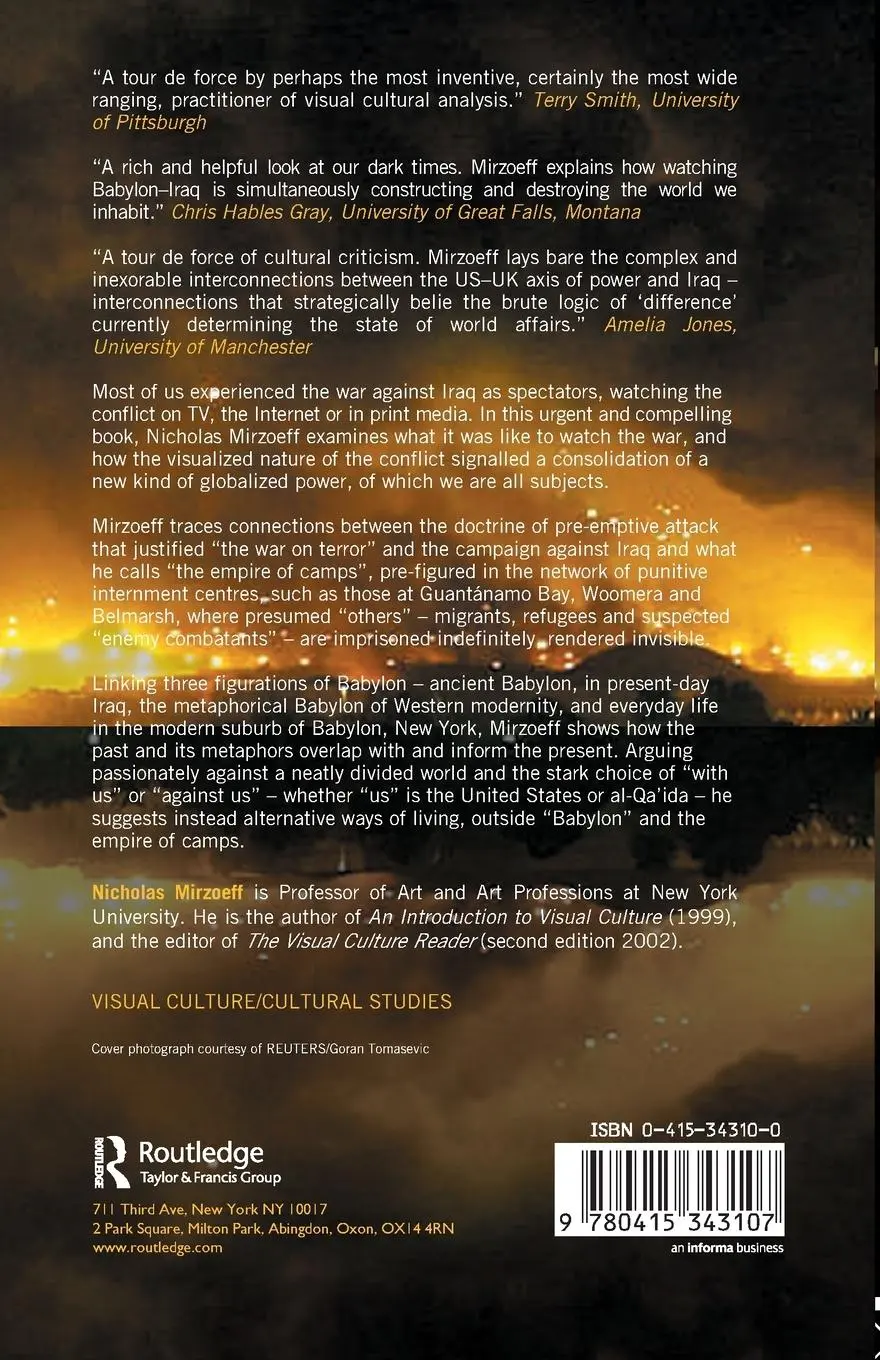 Rückseite: 9780415343107 | Watching Babylon | The War in Iraq and Global Visual Culture | Buch