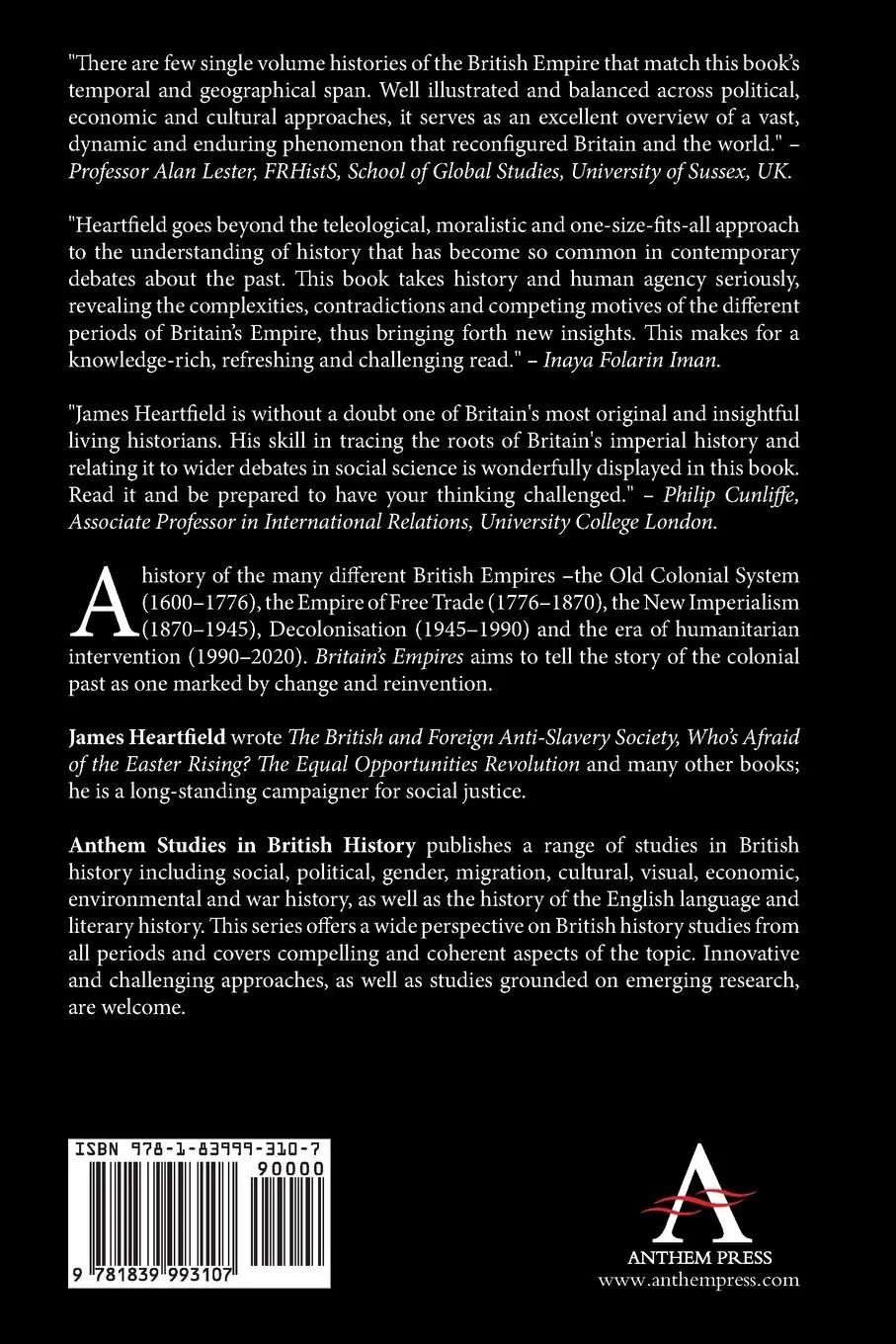 Rückseite: 9781839993107 | Britain's Empires | A History, 1600-2020 | James Heartfield | Buch