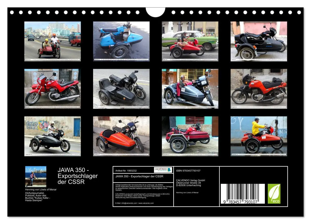 Bild: 9783457793107 | JAWA 350 - Exportschlager der CSSR (Wandkalender 2026 DIN A4 quer),...