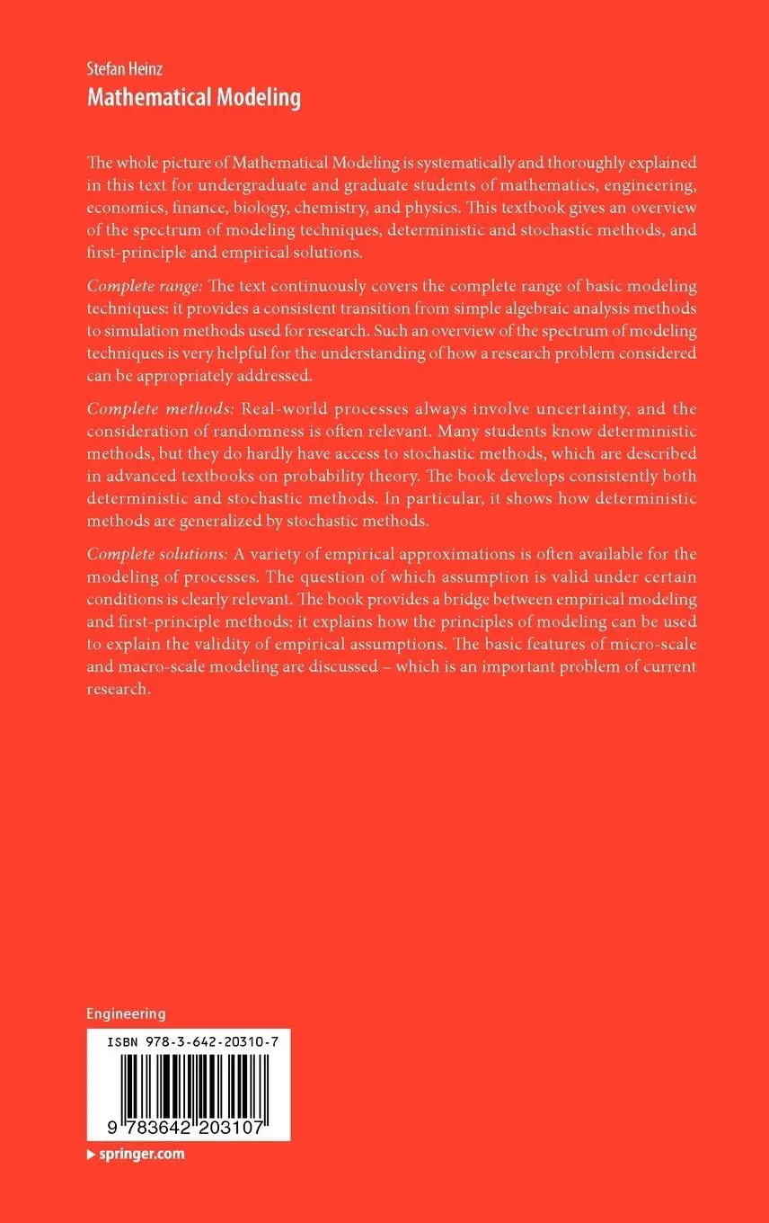 Rückseite: 9783642203107 | Mathematical Modeling | Stefan Heinz | Buch | xvi | Englisch | 2011