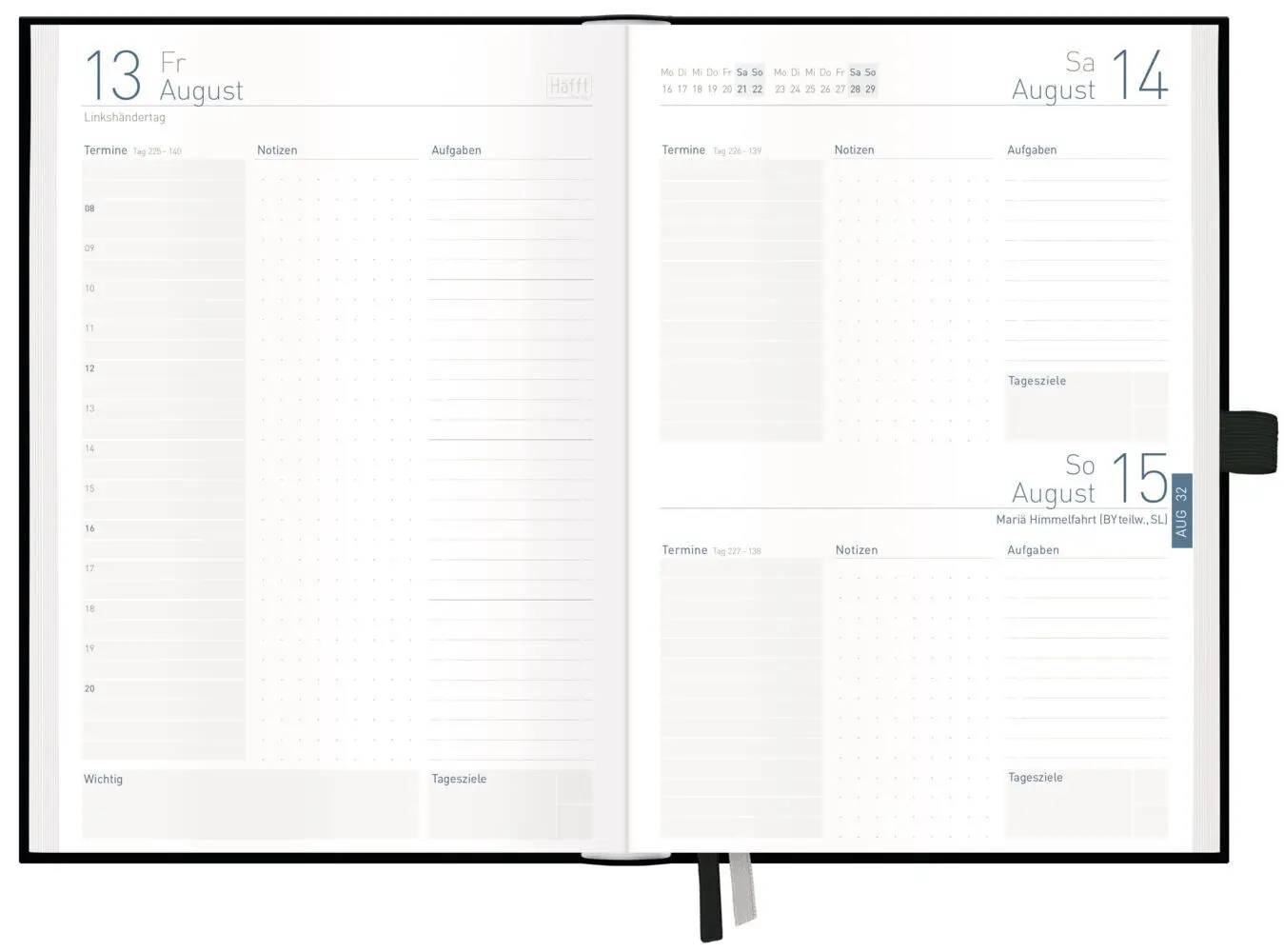 Bild: 4029357113207 | Organizer Day by Day A5 2027 | Motiv [Schwarz] 1 Tag/Seite | GmbH