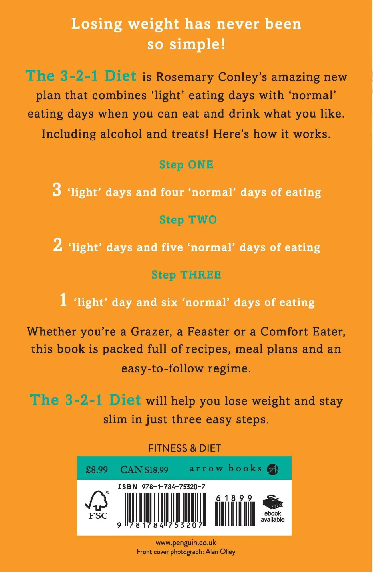 Rückseite: 9781784753207 | Rosemary Conley's 3-2-1 Diet | Just 3 steps to a slimmer, fitter you