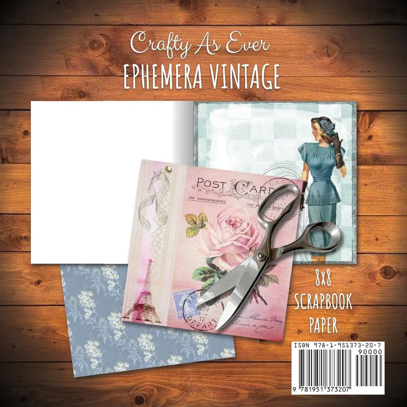 Rückseite: 9781951373207 | Ephemera Vintage Scrapbook Paper Pad 8x8 Scrapbooking Kit for...