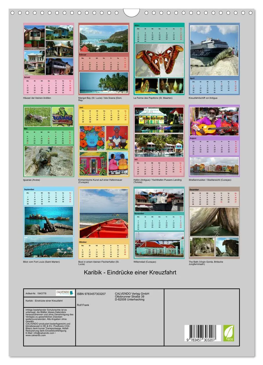 Bild: 9783457303207 | Karibik - Eindrücke einer Kreuzfahrt (Wandkalender 2026 DIN A3...