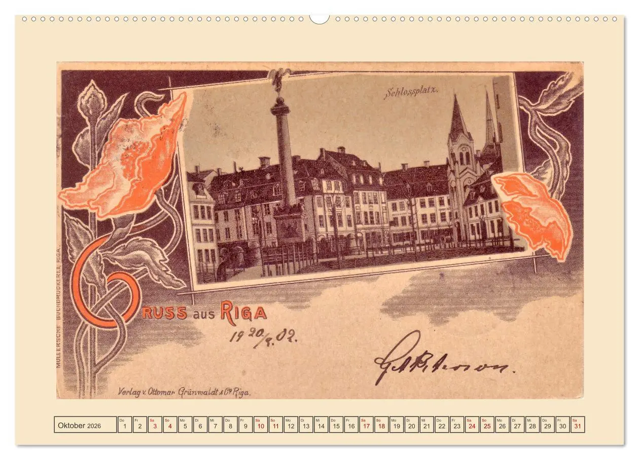 Bild: 9783457543207 | Gruss aus Riga - Historische Ansichtskarten (Wandkalender 2026 DIN...