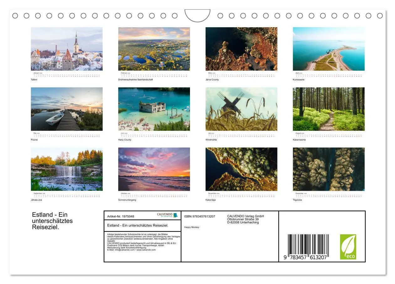 Bild: 9783457613207 | Estland - Ein unterschätztes Reiseziel. (Wandkalender 2026 DIN A4...