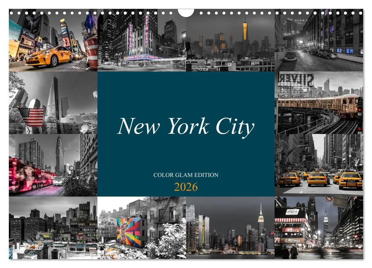 Cover: 9783457923207 | New York City - Color Glam Edition (Wandkalender 2026 DIN A3 quer),...